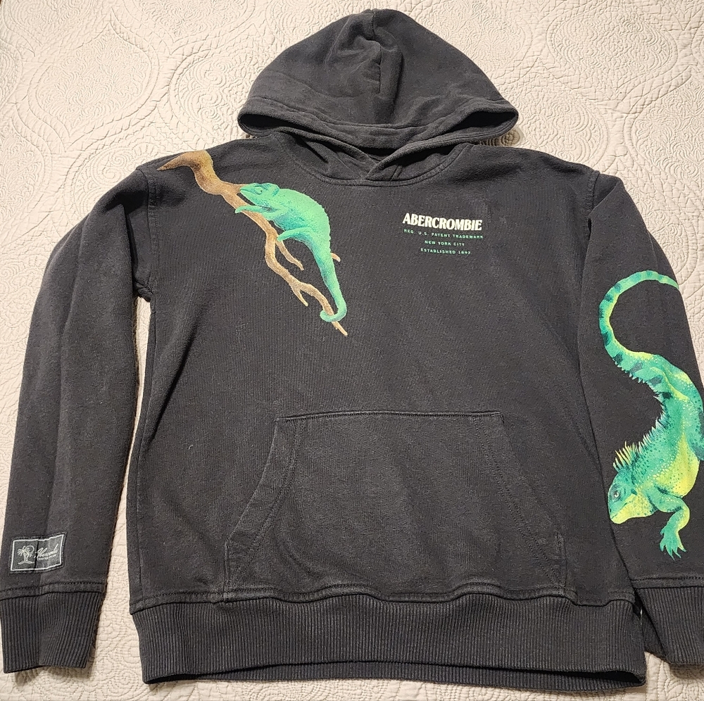 Abercrombie Kids Charcoal Relaxed Fit Hoodie